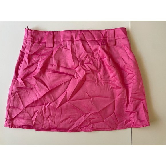 NWT Revolve MORE TO COME Martina Wrap Mini Skirt Hot Pink XL Barbie - Picture 3 of 10